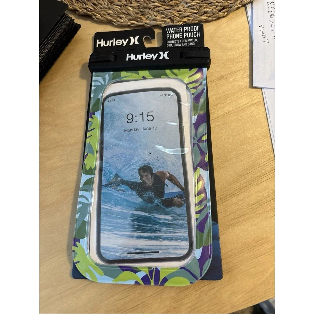 Hurley Tropical Universal Waterproof Phone Pouch New Dry Bag Water Dirt Sand